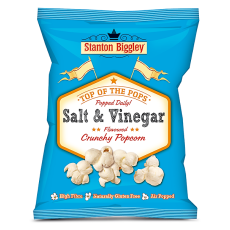 Stanton Biggley Salt & Vinegar Flavoured Crunchy Popcorn 90g
